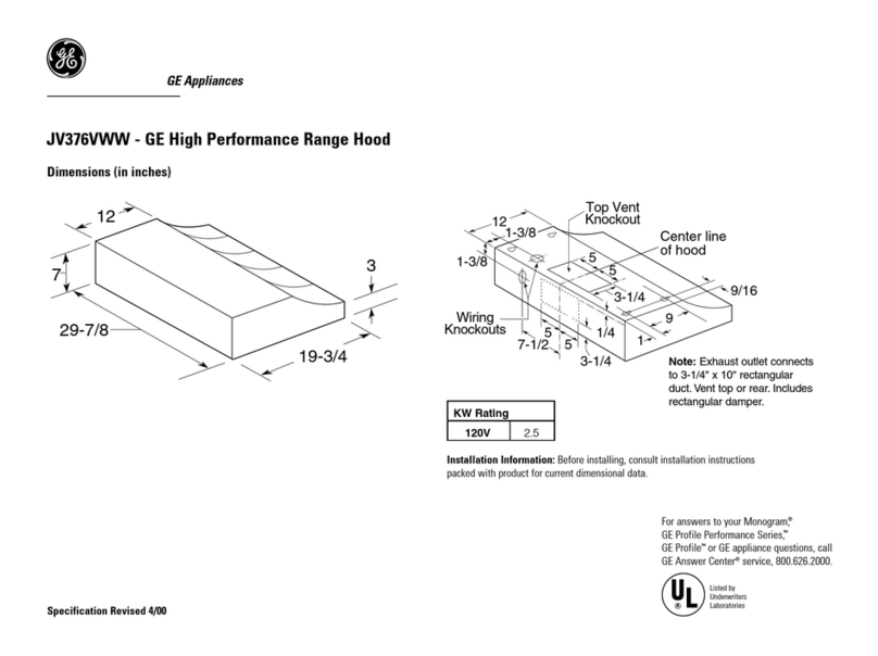 GE JV376VWW Manual GE JV376VWW Manual