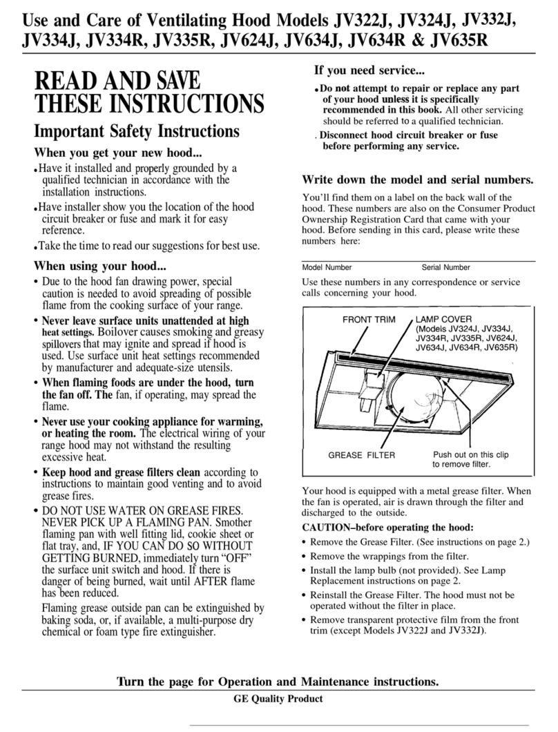 GE JV322J Installation instructions GE JV322J Installation instructions