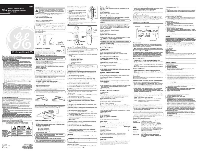 GE Trimline 29273 user guide