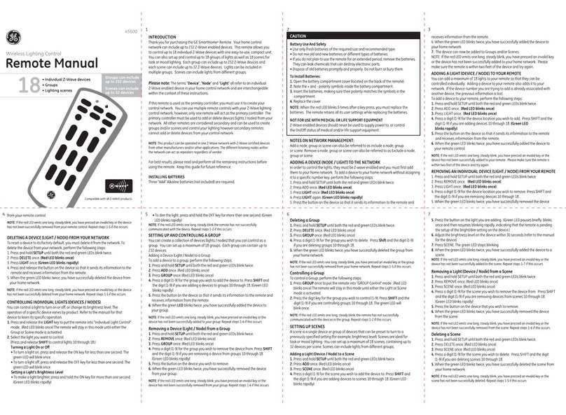 GE 45600 User manual