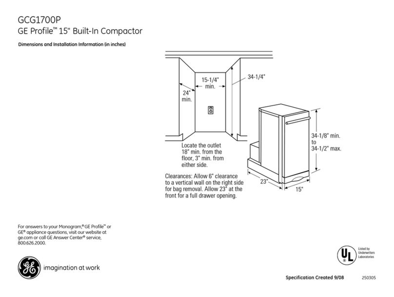 GE GCG1700P Manual