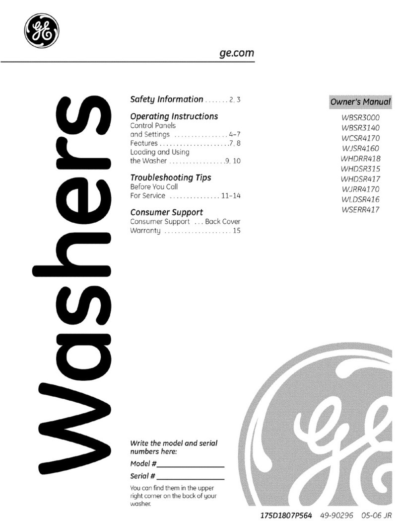 GE WCSR170 User manual