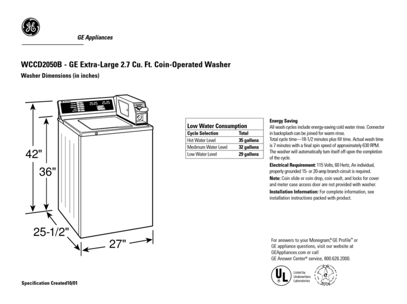 GE WCCD2050B User manual