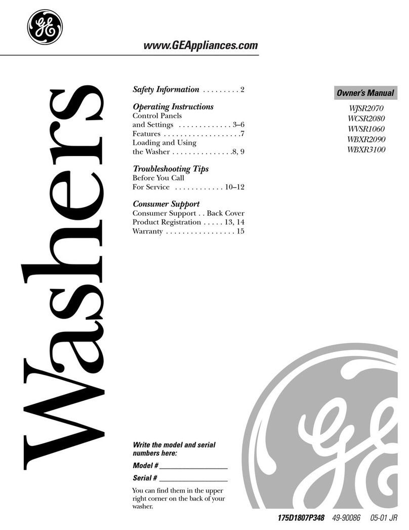 GE WBXR3100 User manual
