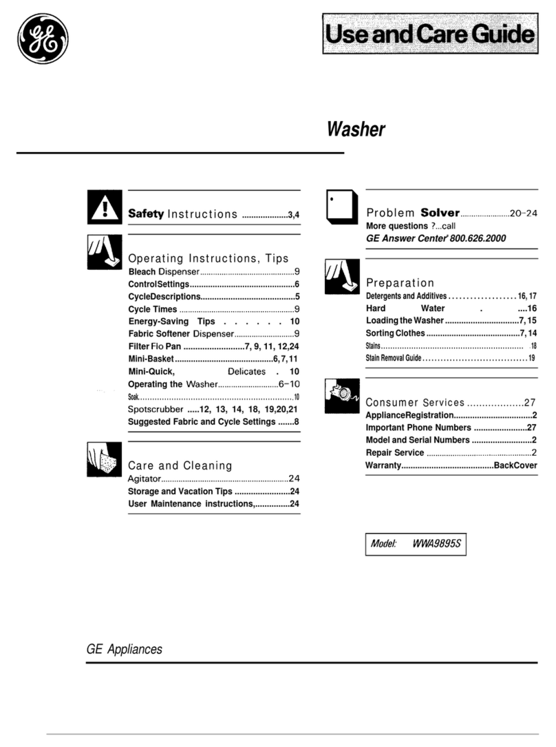 GE WA9895S User manual