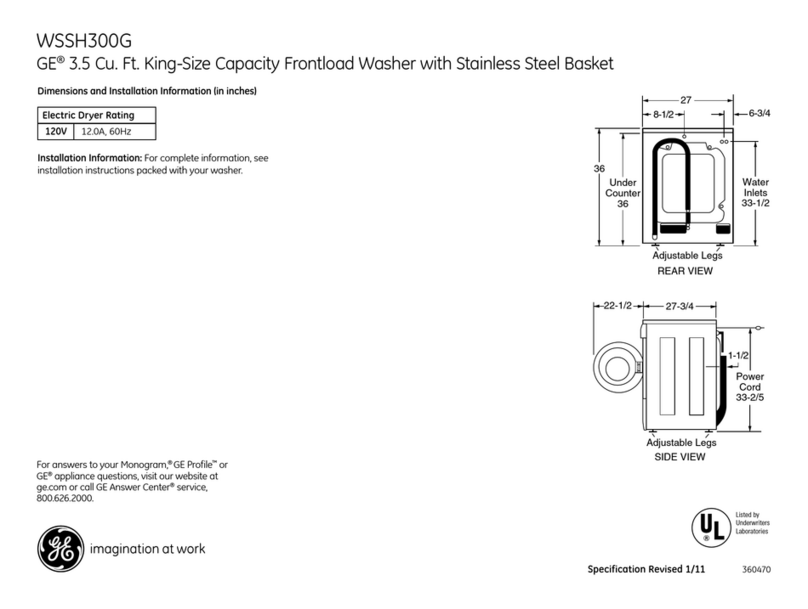 GE WSSH300G User manual