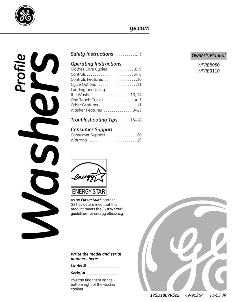 GE Profile WPRB8050 User manual GE Profile WPRB8050 User manual
