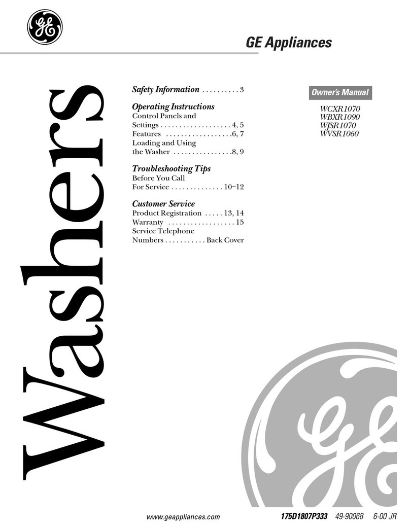 GE WJSR1070 owner's manual