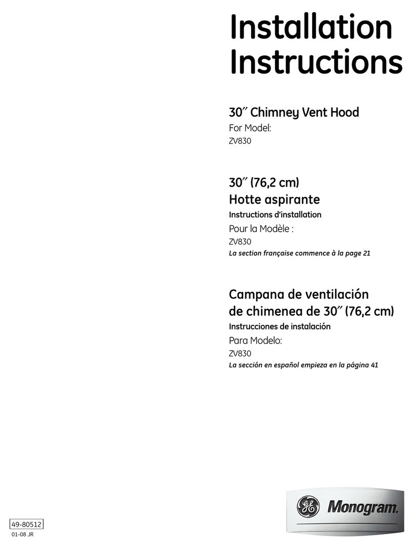 GE Monogram ZV830 User manual