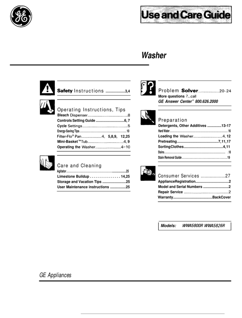 GE WA5800R User manual