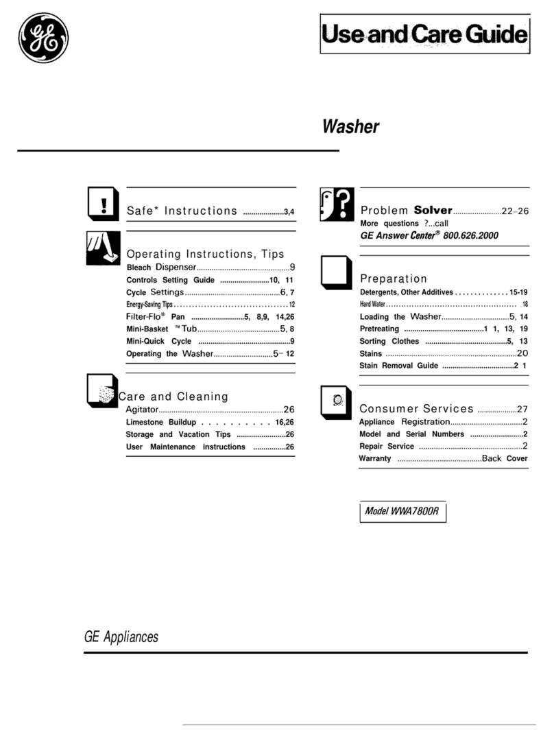 GE MODEL WA7800R User manual