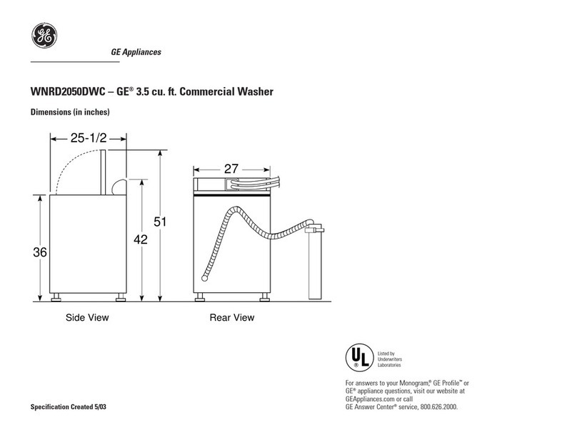 GE GE Profile WNRD2050DWC User manual