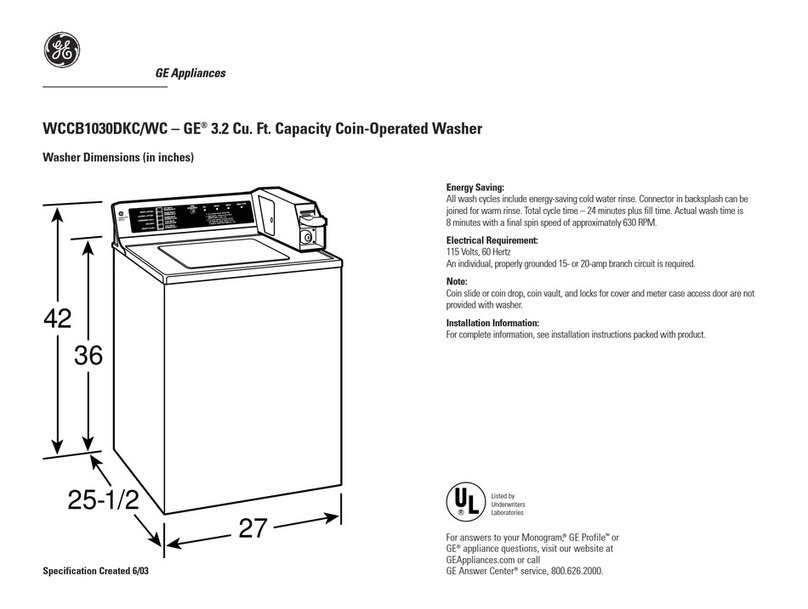 GE GE Profile WCCB1030DKC User manual GE GE Profile WCCB1030DKC User manual