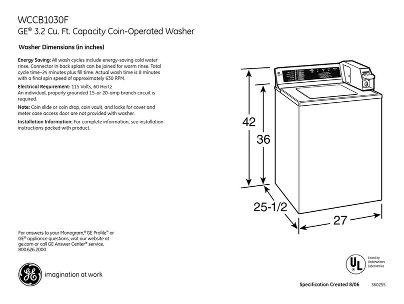 GE GE Profile WCCB1030FWC User manual