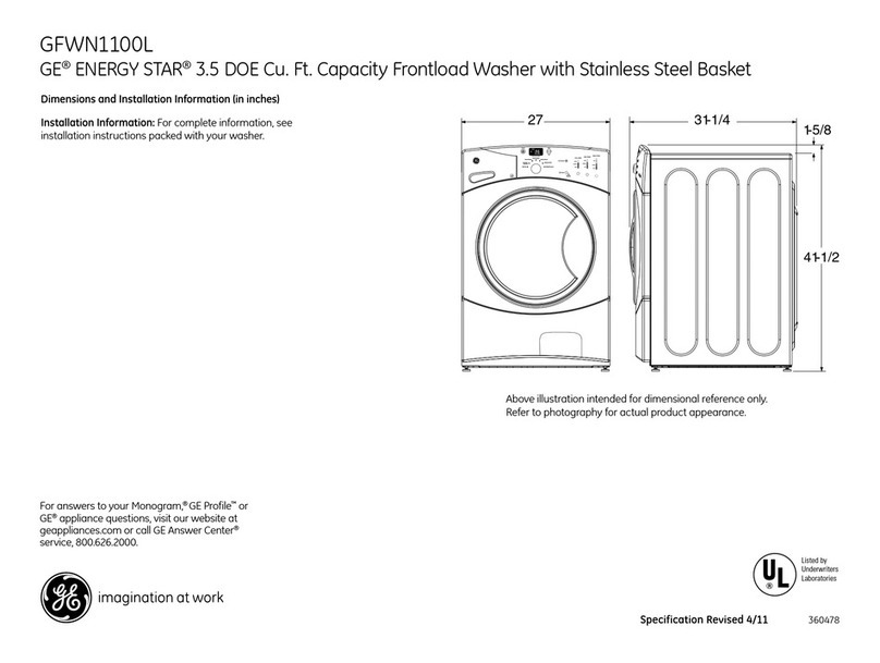 GE GFWN1100L Manual GE GFWN1100L Manual
