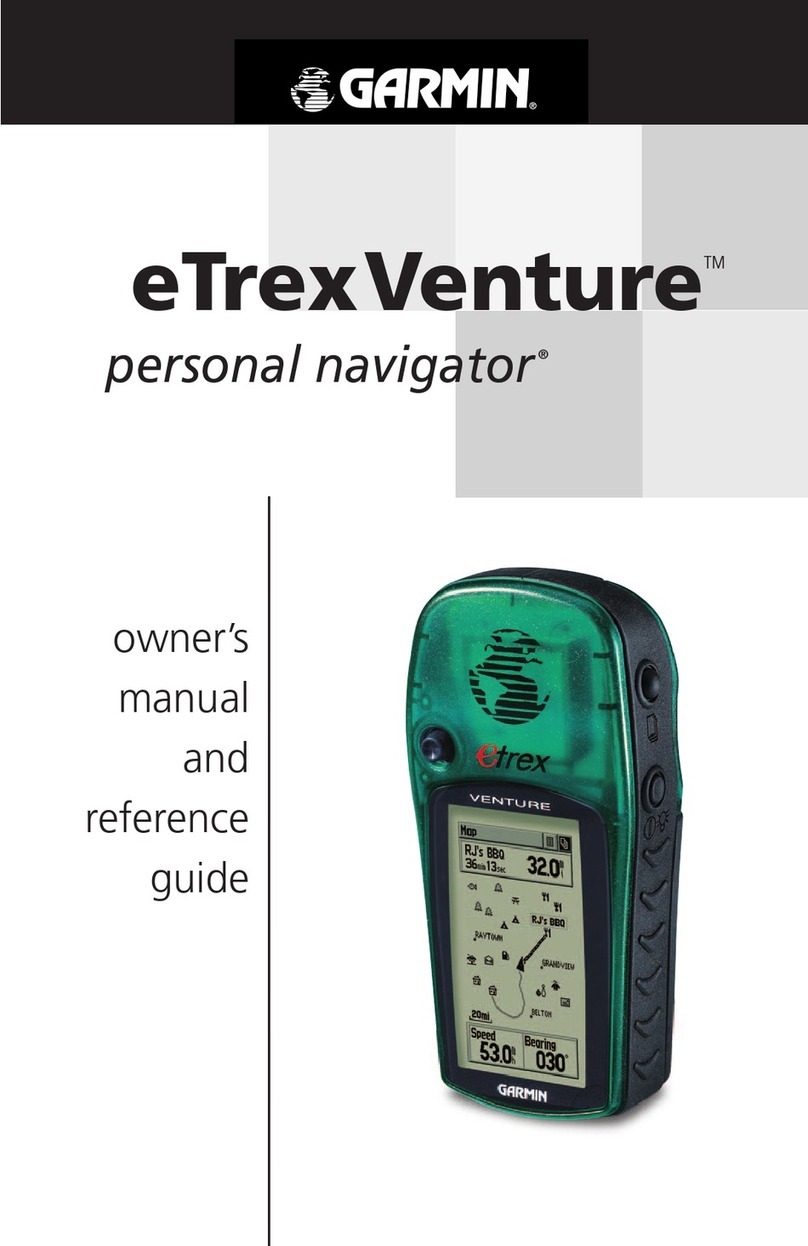 Garmin eTrex Venture - Hiking GPS Receiver Owner's manual and reference guide