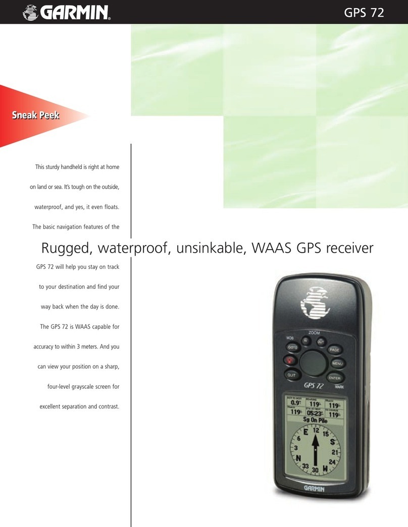 Garmin GPS 72 Specification sheet