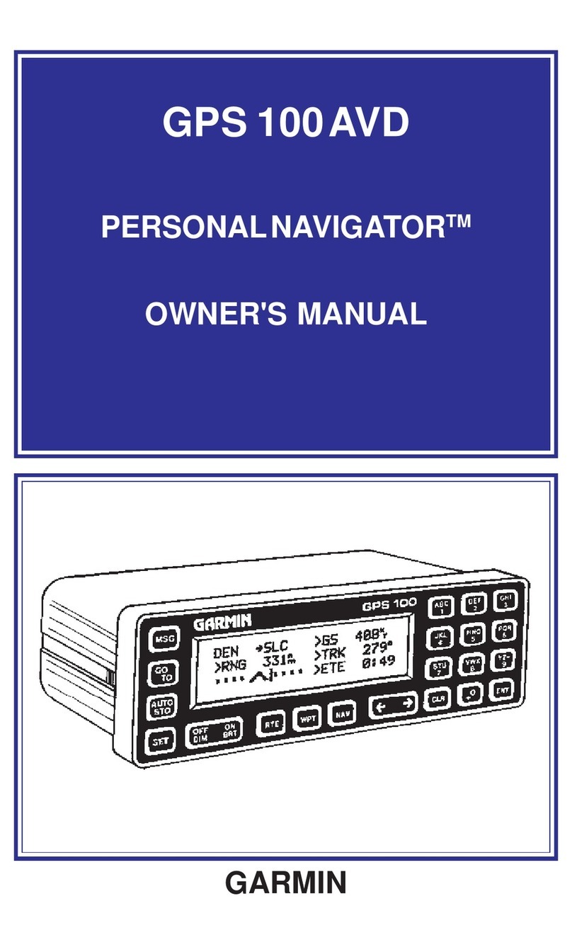 Garmin Personal Navigator GPS 100AVD owner's manual