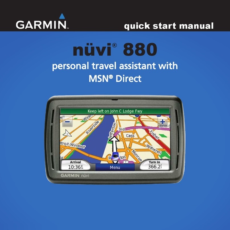 Garmin 880 Quick start manual