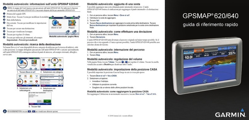 Garmin GPSMAP 640 Quick reference guide