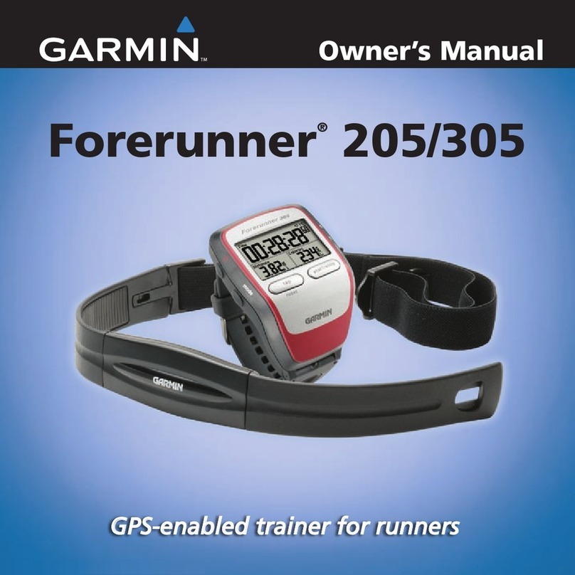 Garmin Edge 305 owner's manual