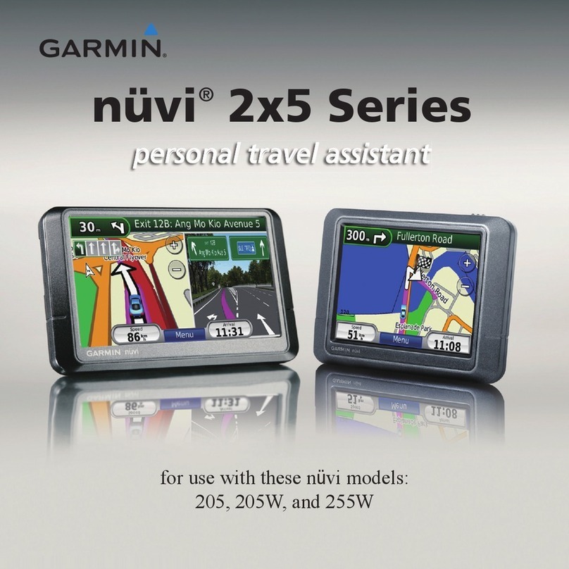 Garmin Nuvi 2x5 Quick start manual