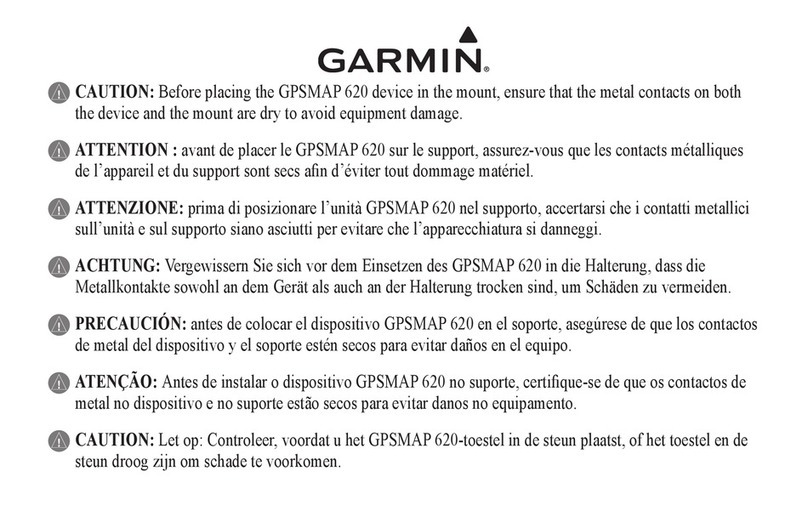 Garmin GPSMAP 620 Safety instruction