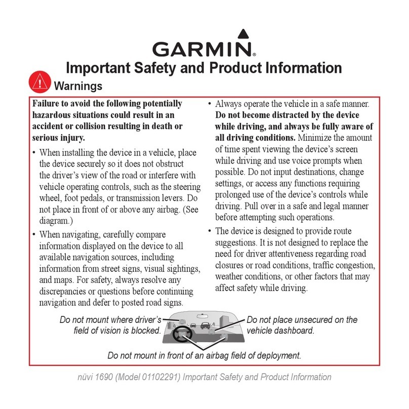 Garmin nuvi 1690 User manual