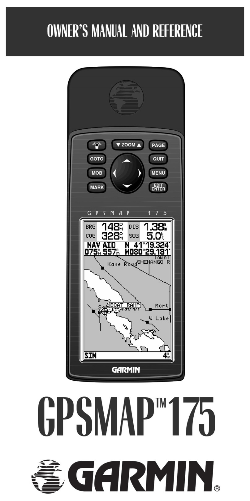 Garmin GPSMAP 175 owner's manual