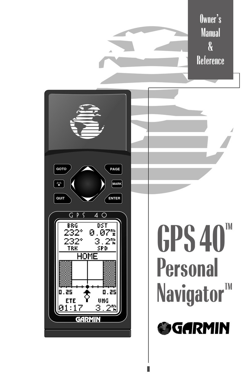 Garmin Personal Navigator GPS 40 Owner's  manual  & reference