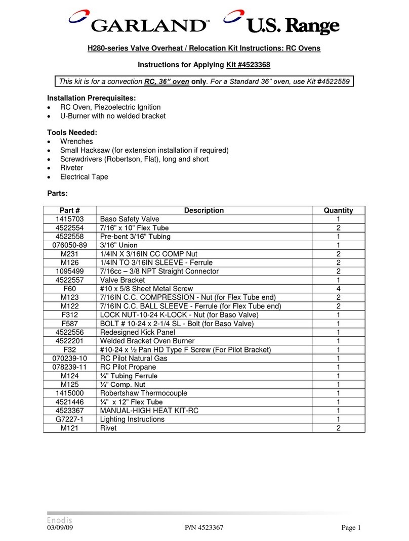 Garland H280 Series instructions