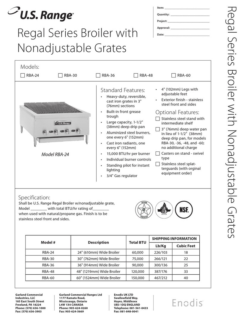 U.S. Range Regal RBA-24 specification