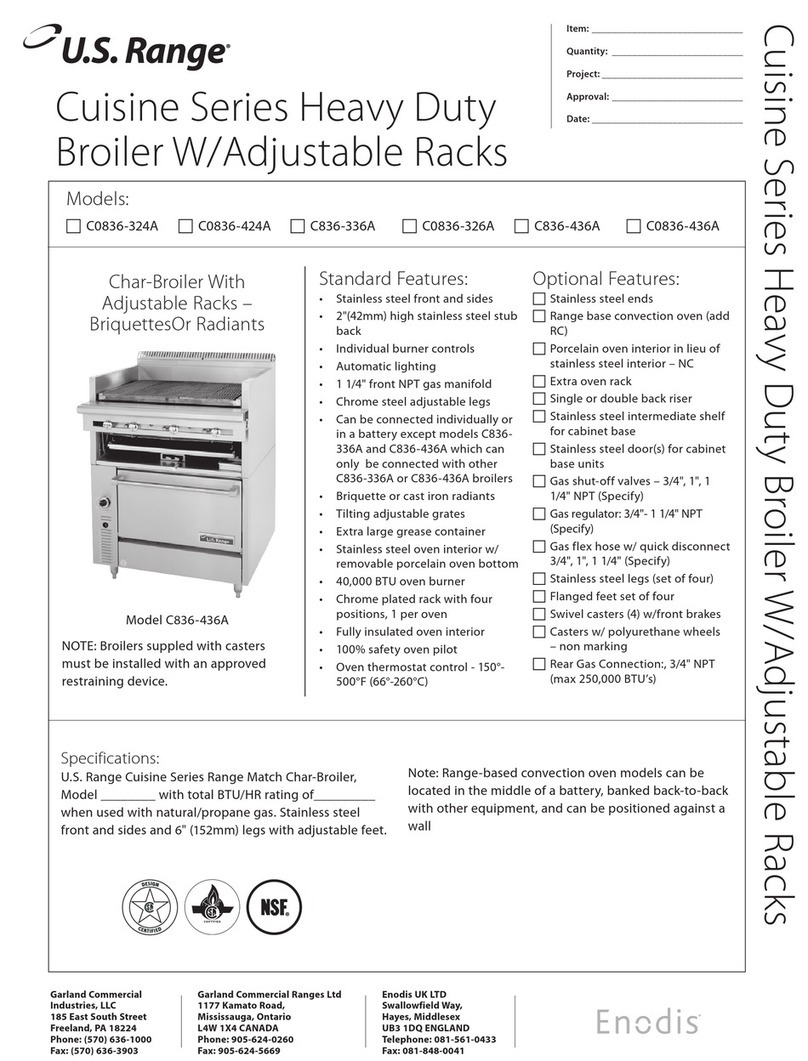 U.S. Range C0836-324A User manual