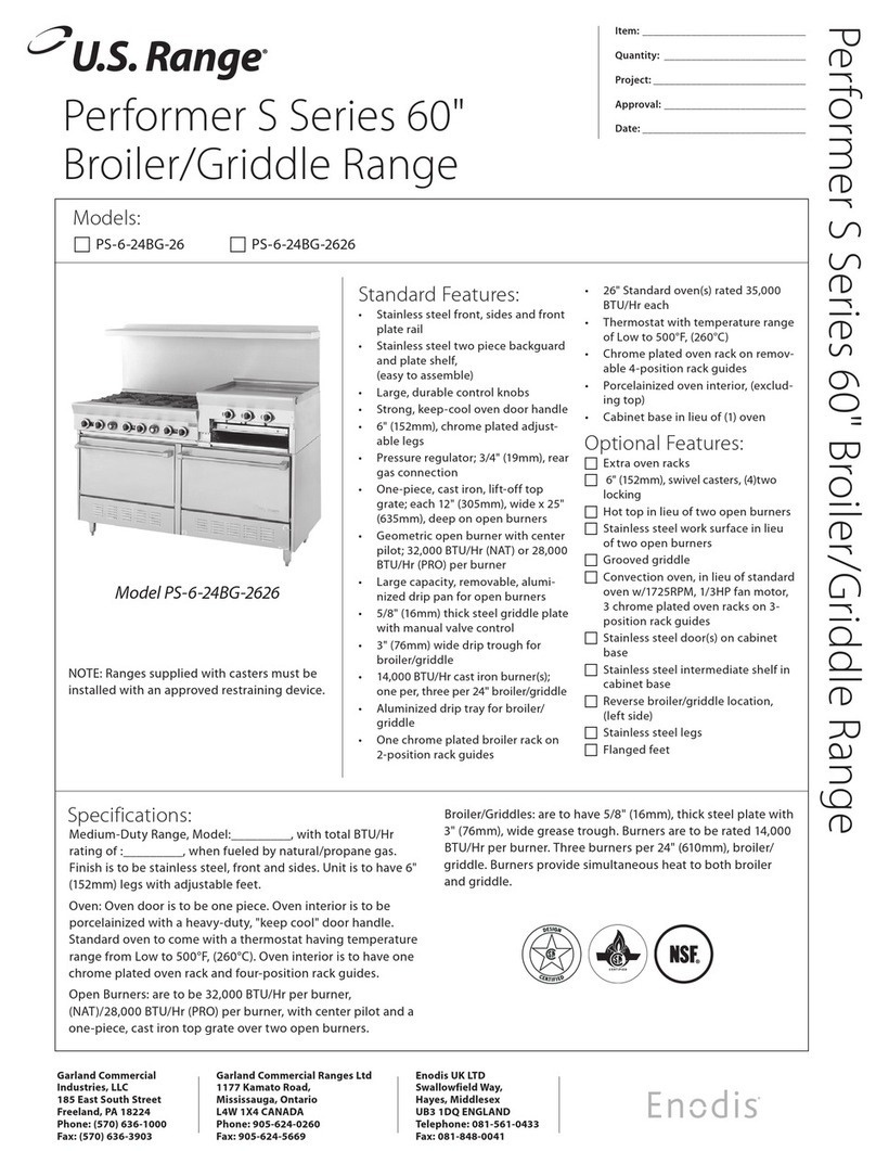 Garland PS-6-24BG-26 User manual