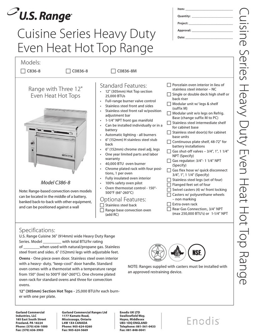 U.S. Range C836-8 User manual