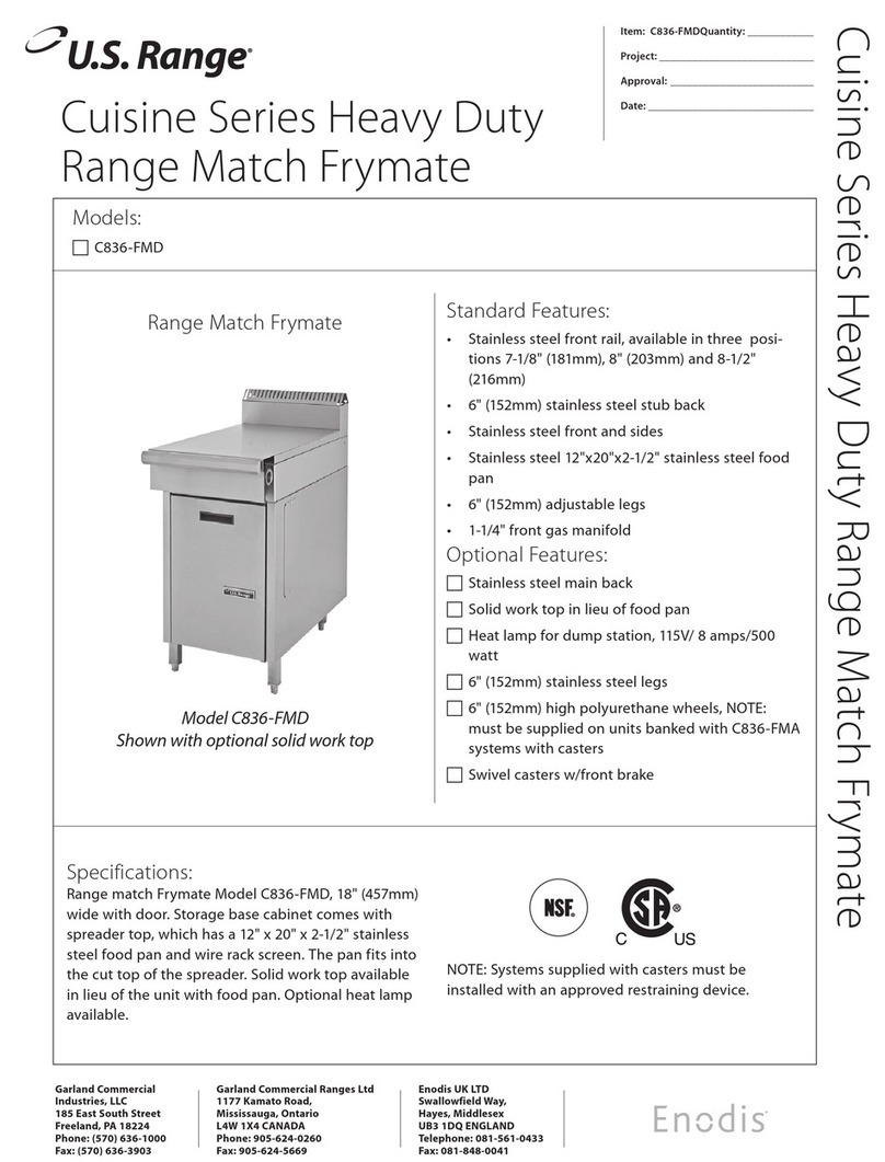 U.S. Range C836-FMD User manual