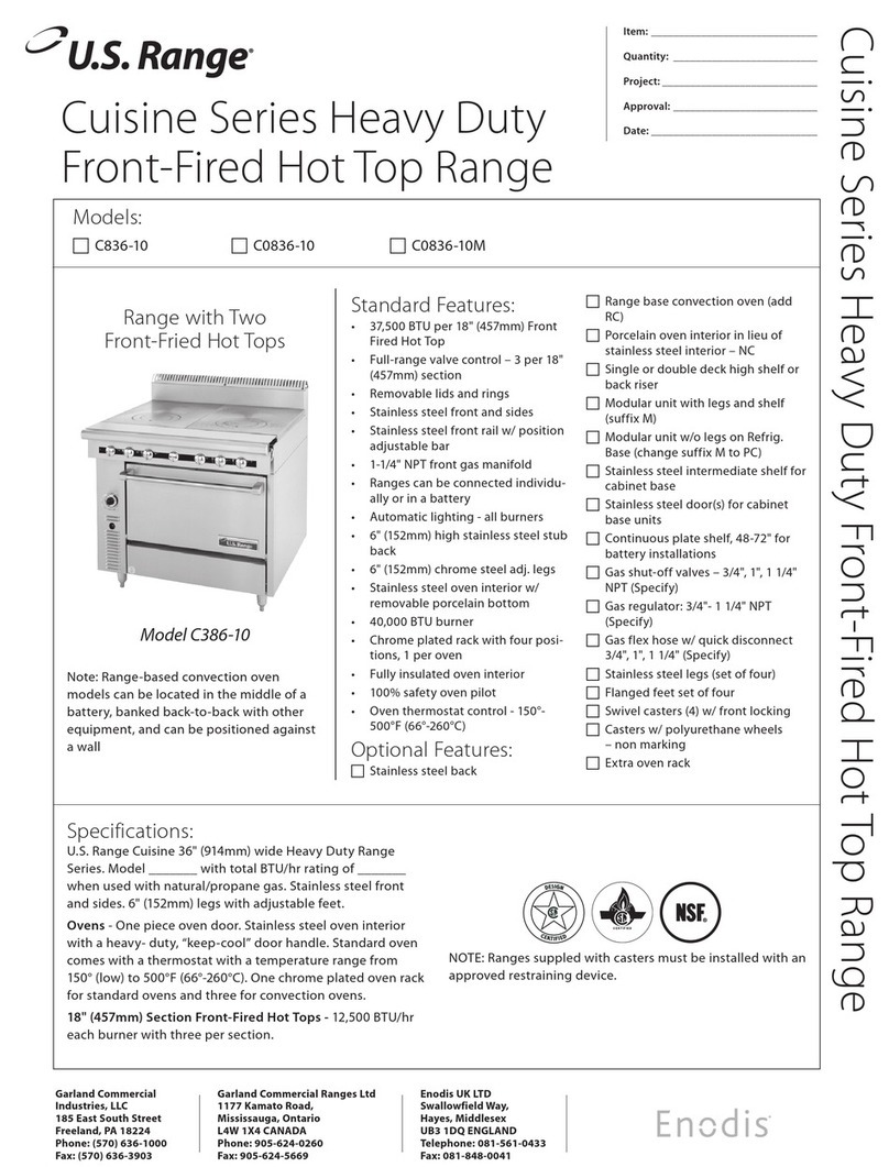 U.S. Range C836-10 Specifications