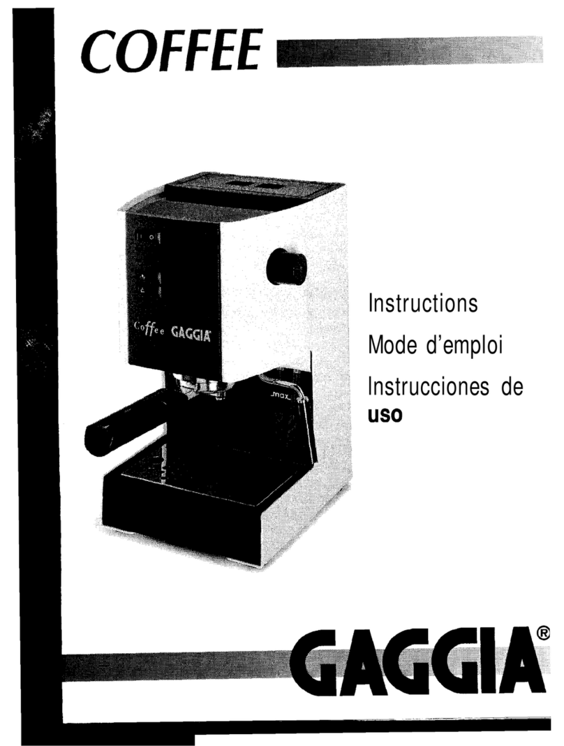 Gaggia Espresso/Cappuccino Maker instructions