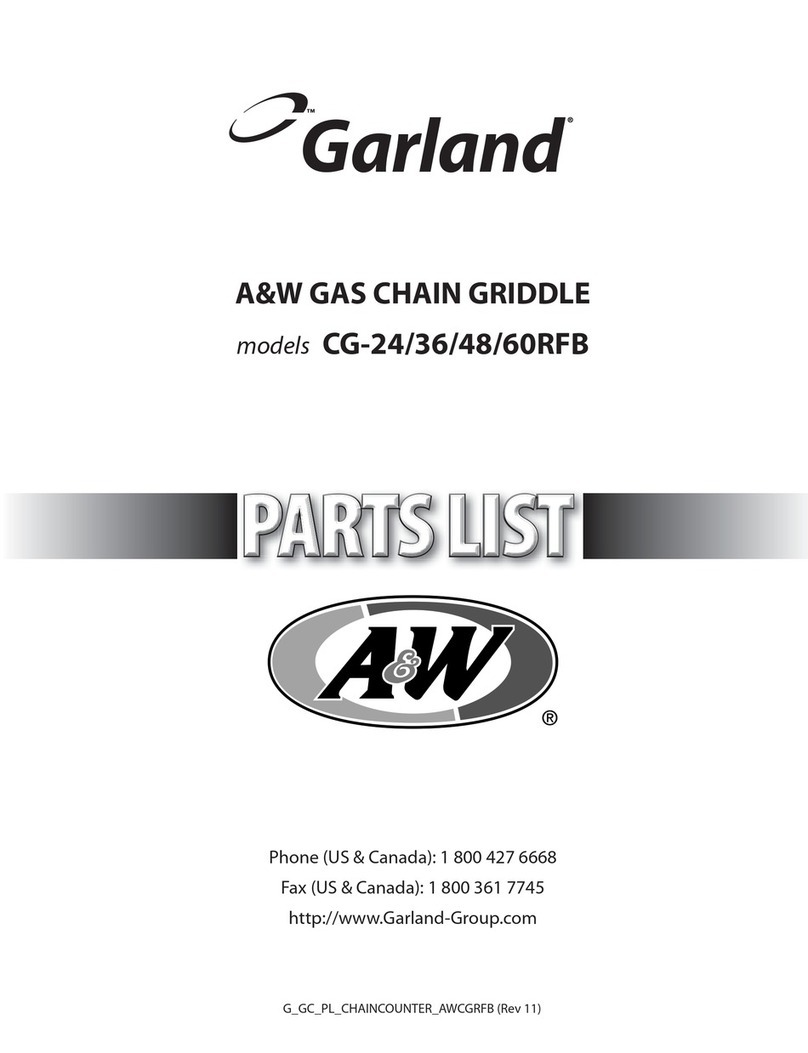 Garland A&W CG-24/36/48/60RFB User manual