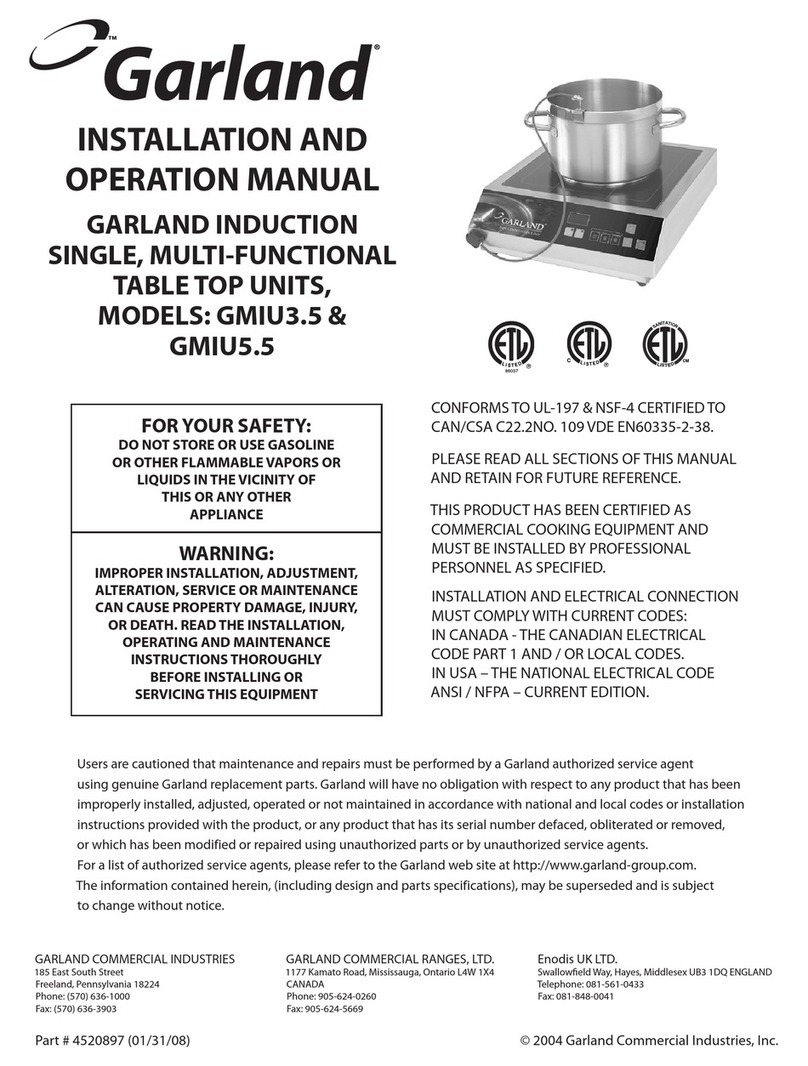 Garland GMIU3.5 Installation and operation manual