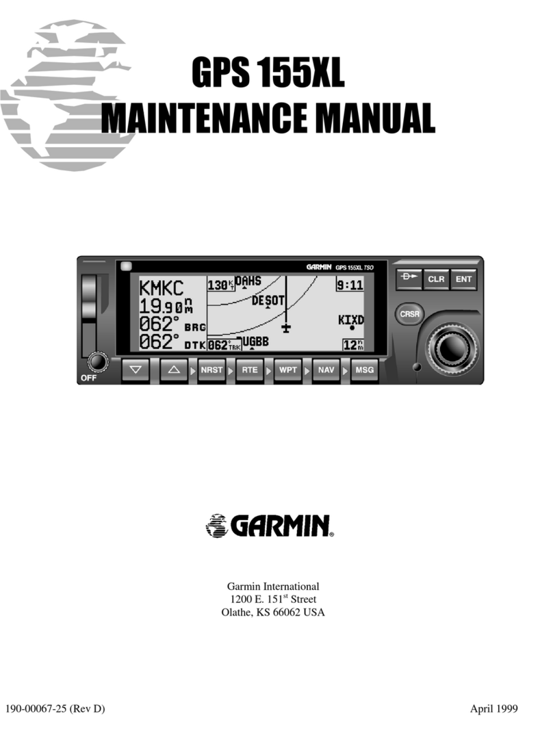 Garmin 155XL Maintenance manual