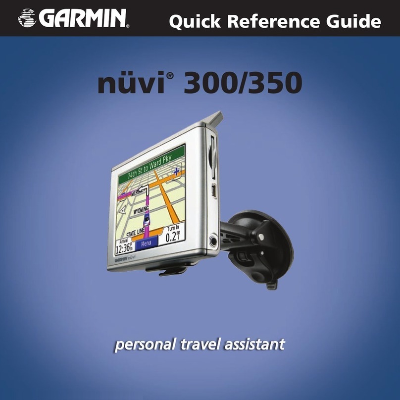 Garmin nuvi 350 Quick reference guide