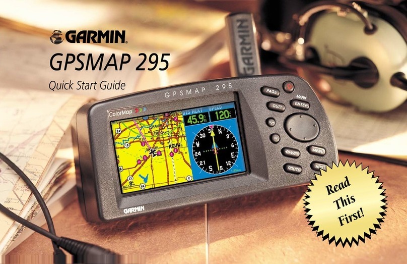 Garmin GPSMAP 295 quick start guide
