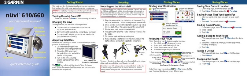 Garmin N??VI nvi 660 Quick reference guide