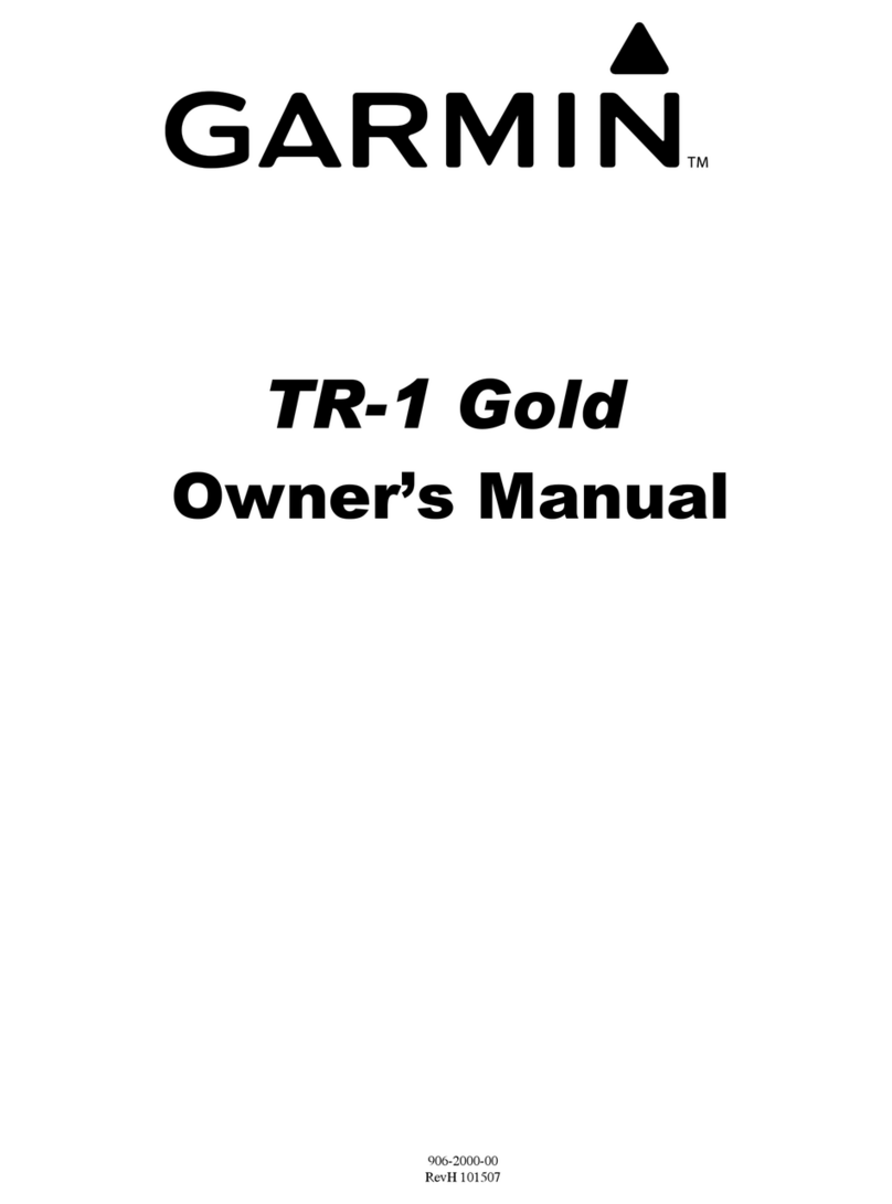 Garmin TR-1 Gold owner's manual