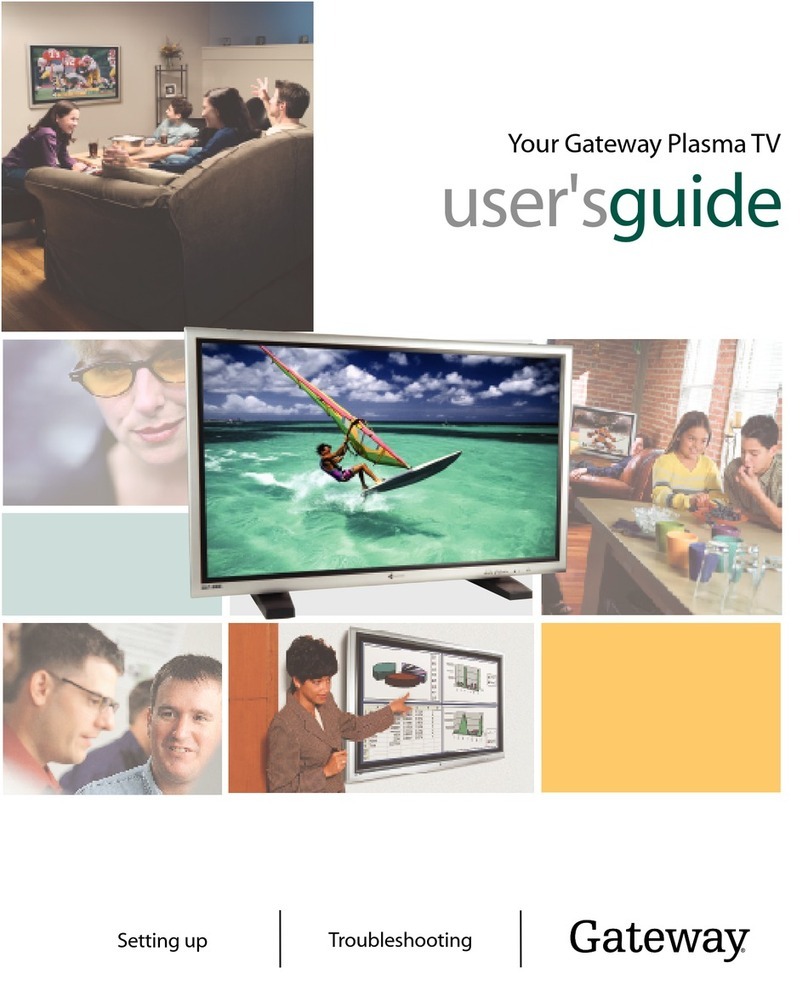 Gateway Flat Panel Television User manual
