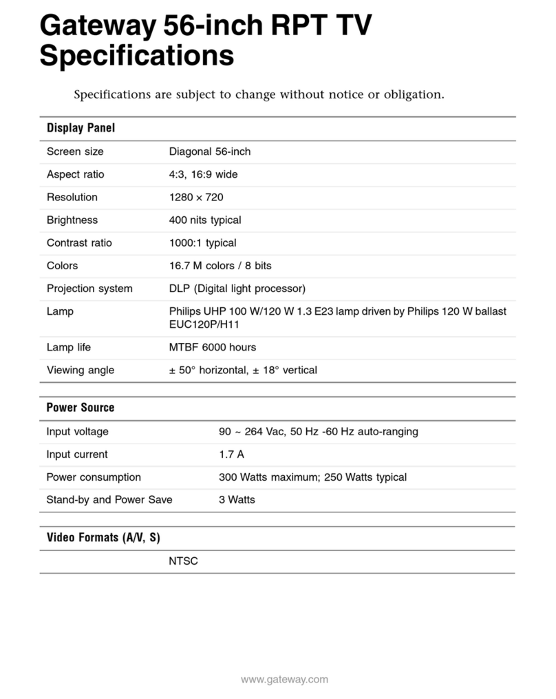 Gateway 56-inch User manual