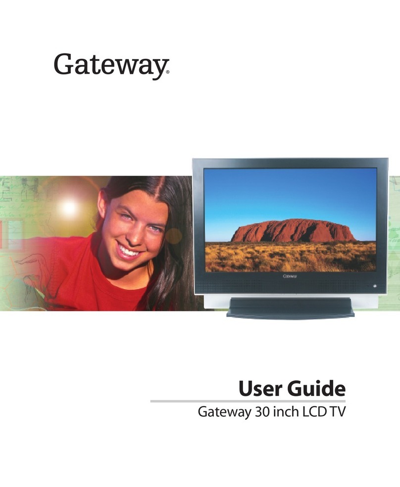 Gateway 30 inch LCD TV User manual