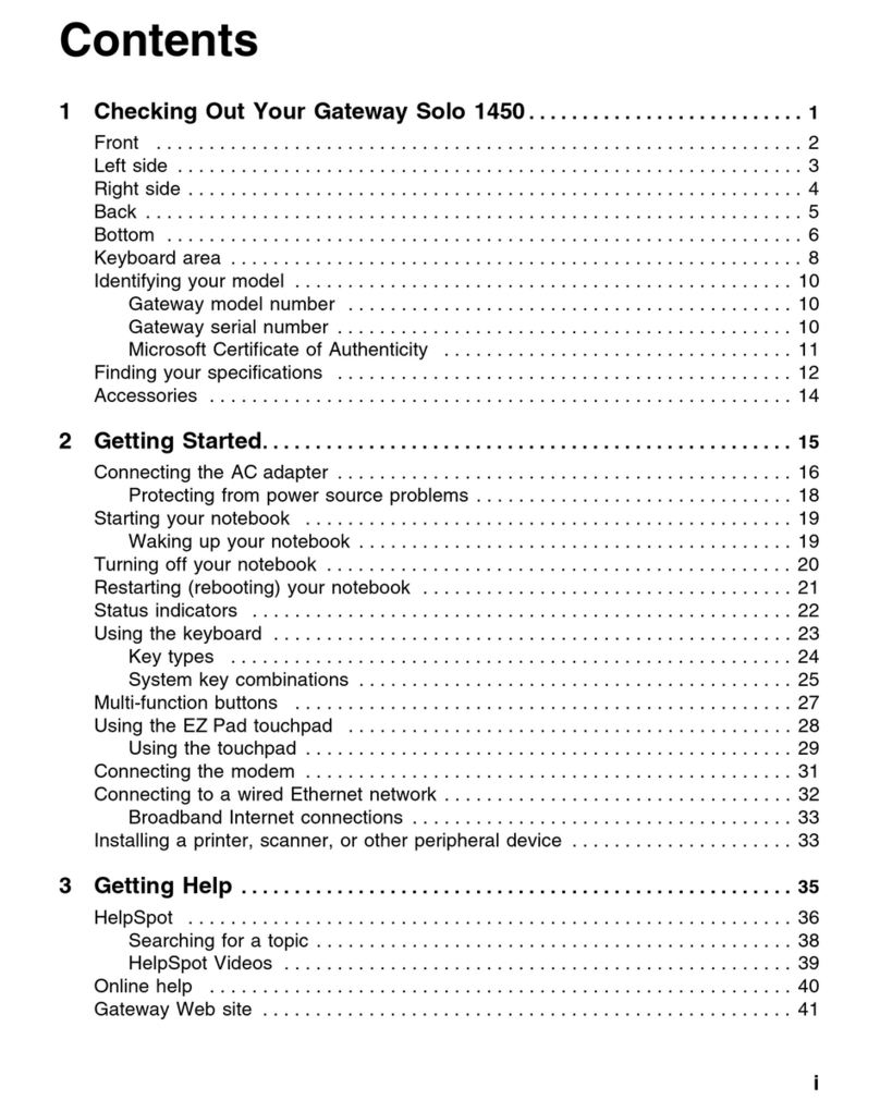 Gateway 1450 User manual