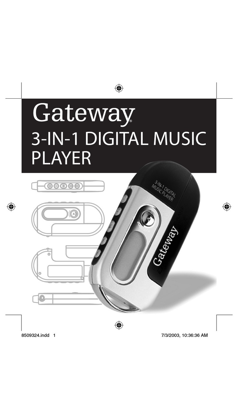 Gateway 3-IN-1 Digital Music Player user manual